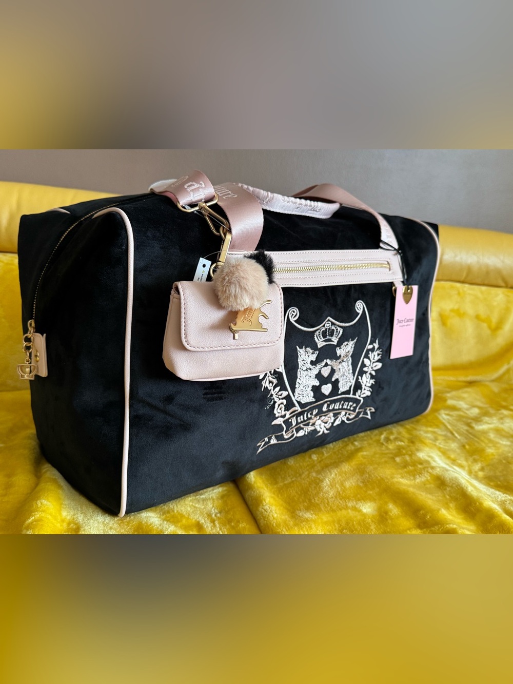 Juicy Couture/ New Love Chapter Weekender Liquorice Velvet Travel Duffel